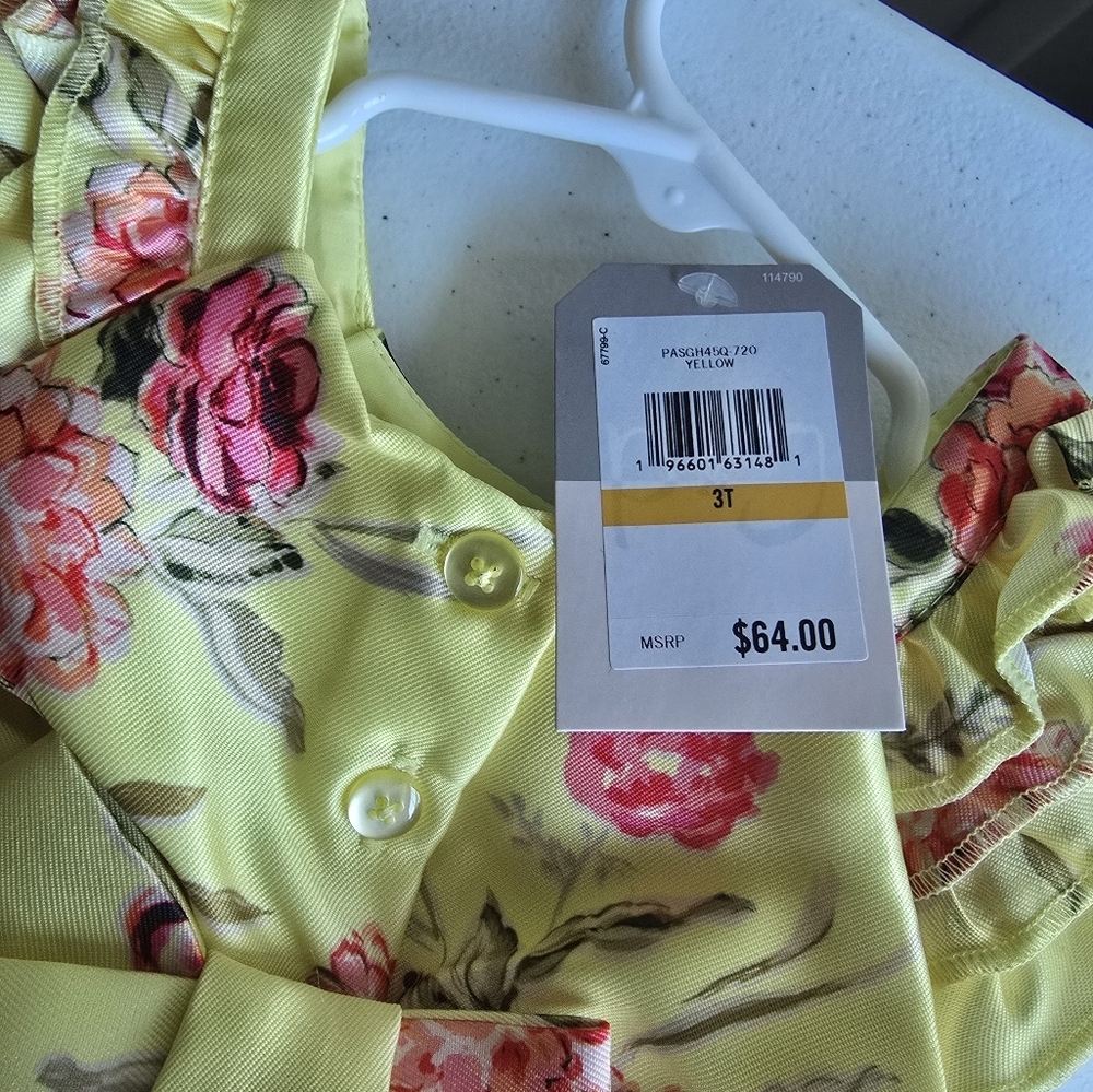 Pippa & Julie Yellow and Pink Ruffled Tiered Sundress - Picture 11 of 11